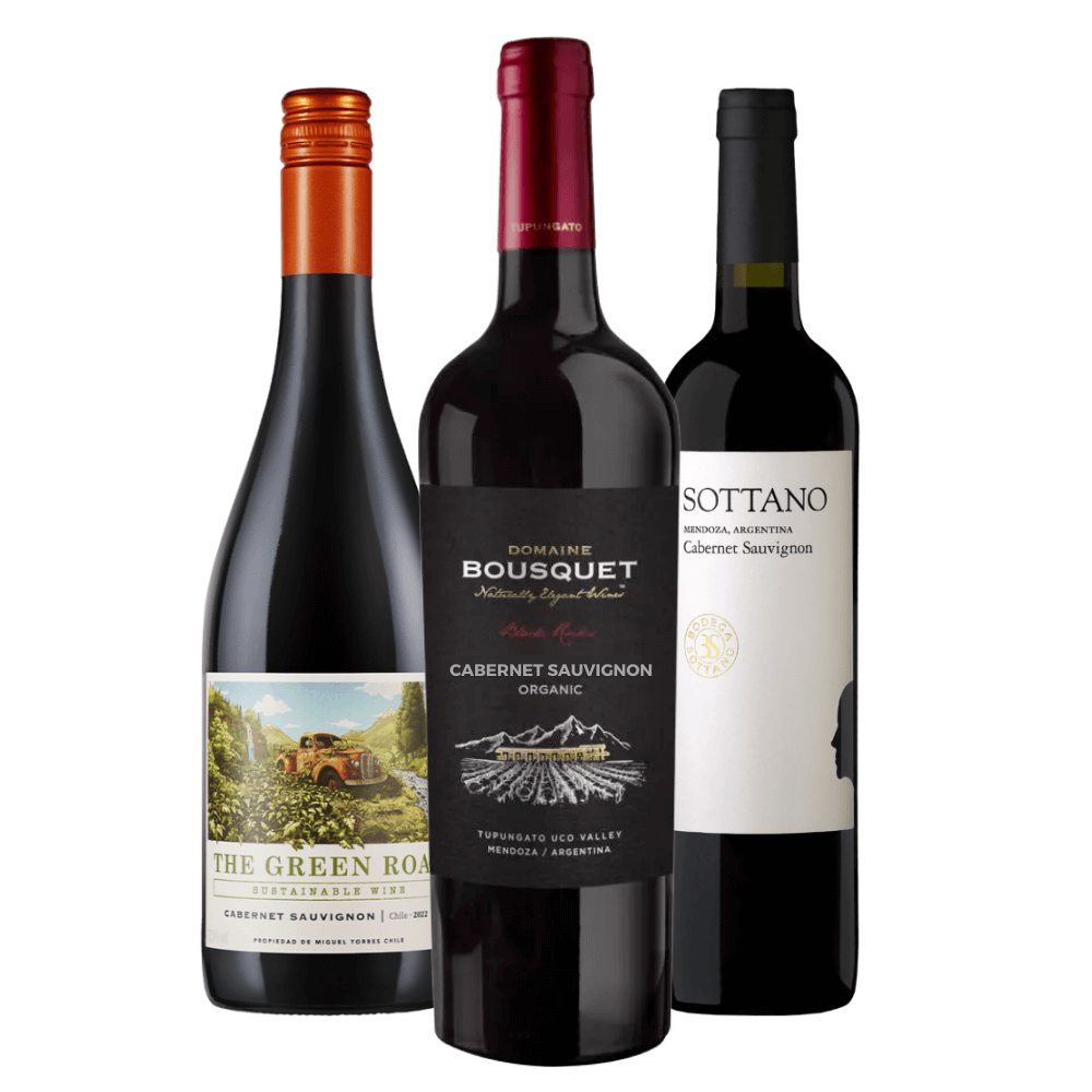 Combo Cabernet Sauvignon: Green Road, Bousquet Black Rock, Sottano