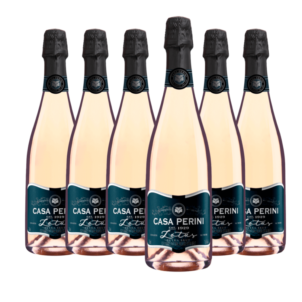 Espumante Casa Perini Extra Brut Rosado Lótus - 6 Unidades