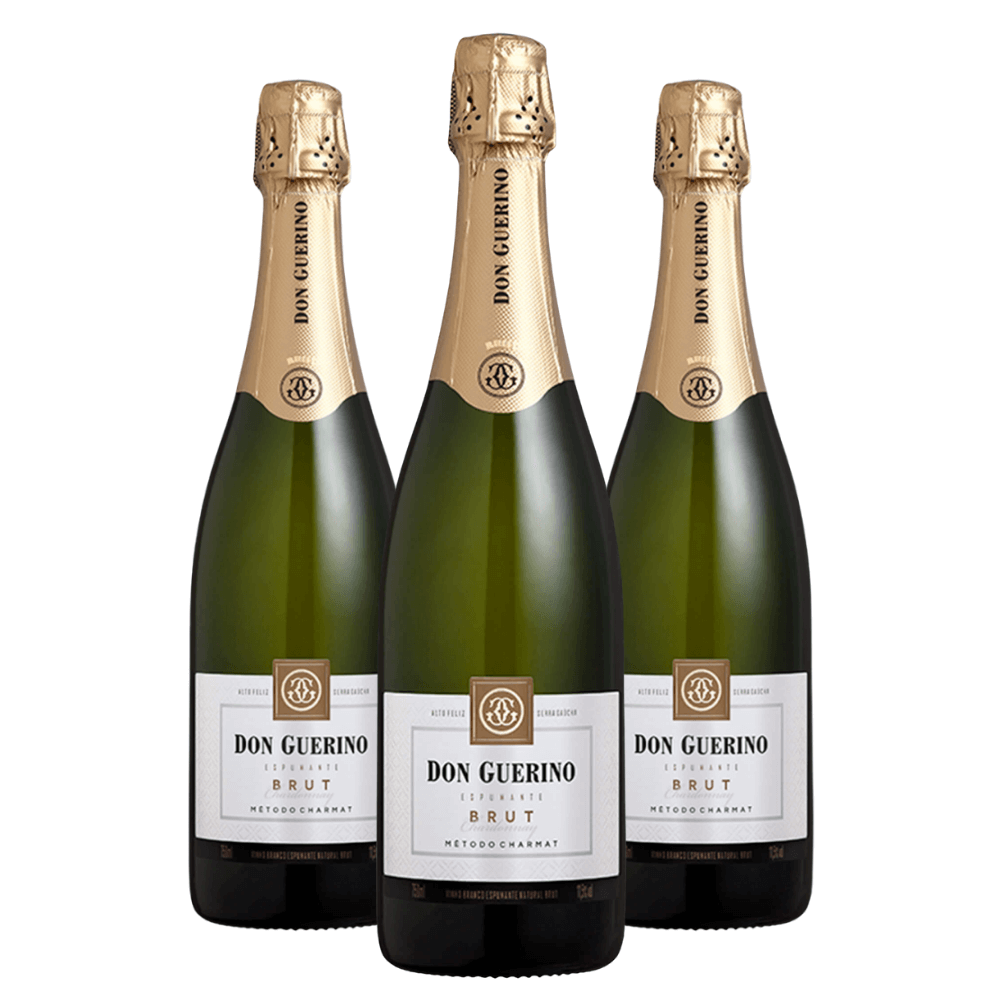 Espumante Don Guerino Brut Branco Chardonnay - 3 Unidades
