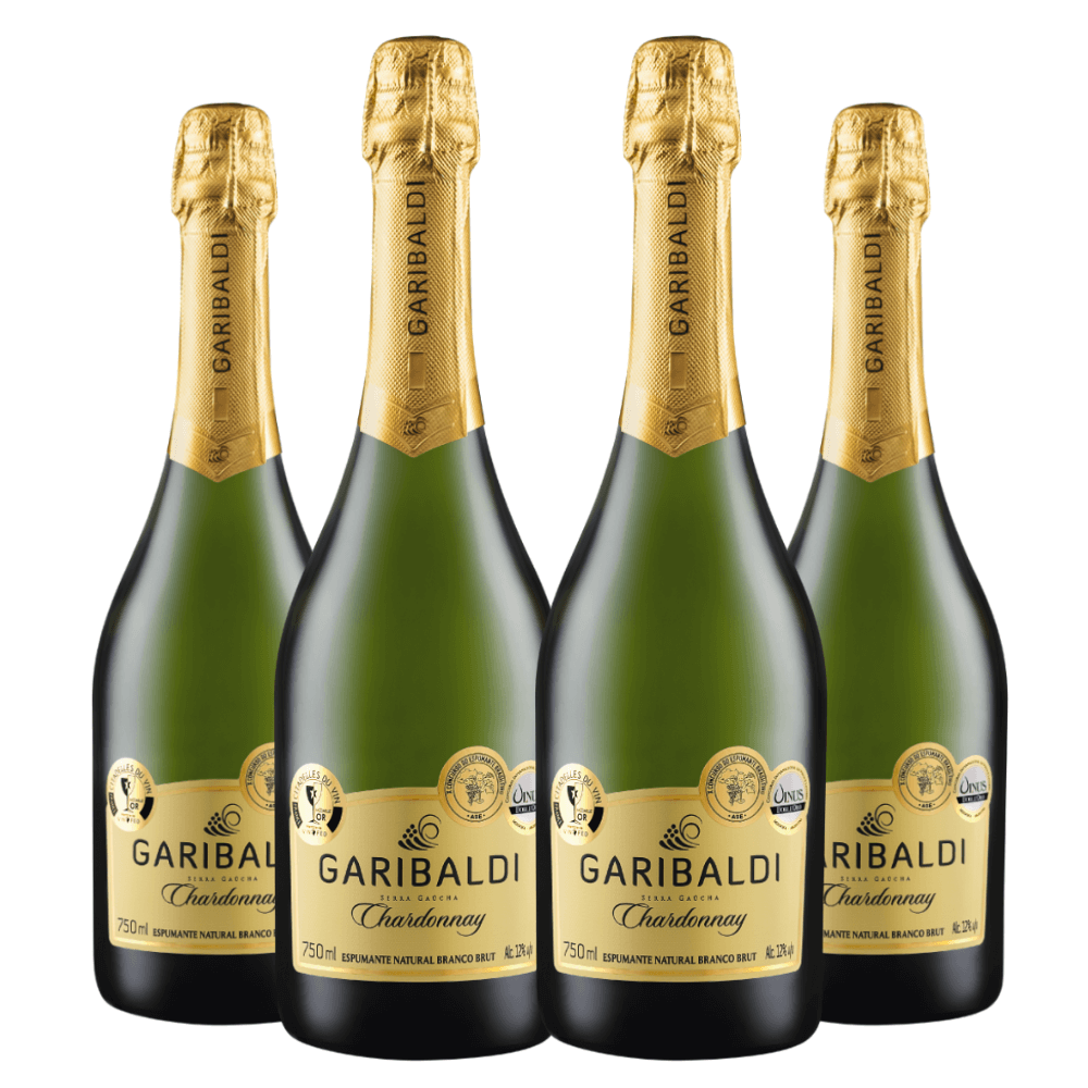 Espumante Garibaldi Brut Chardonnay - 4 Unidades