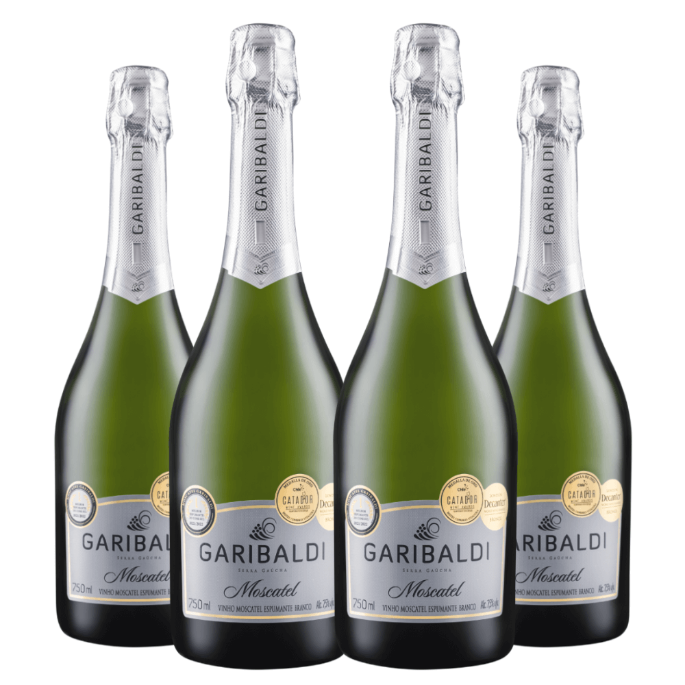 Espumante Garibaldi Moscatel Branco - 4 Unidades