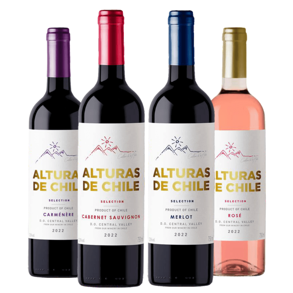 Kit Alturas de Chile: Carmènére, Cabernet, Merlot, Rosé