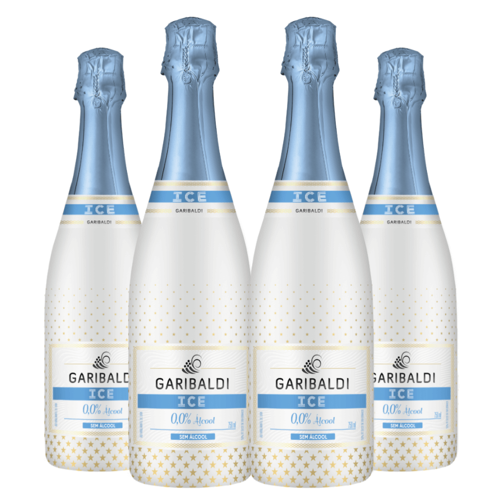 Kit Espumante Garibaldi Ice 0,0% Sem Álcool - 4 Unidades