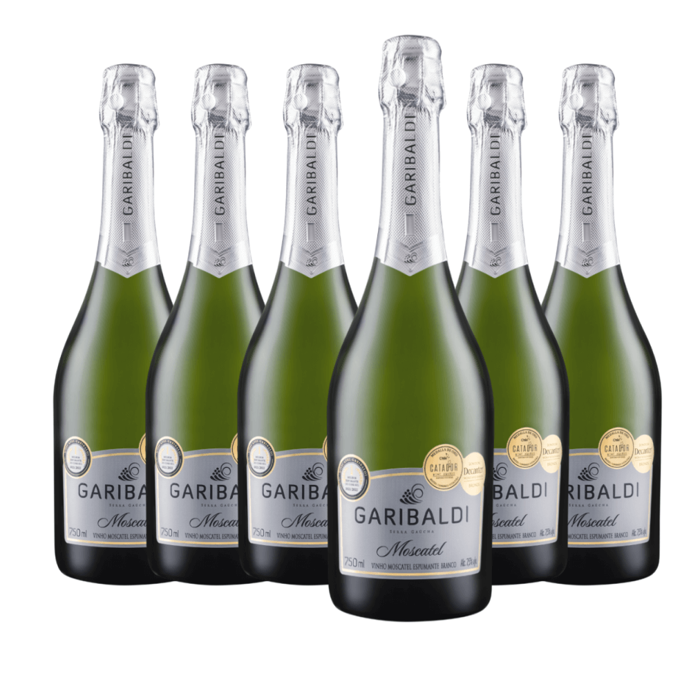 Kit Espumante Garibaldi Moscatel Branco - 6 Unidades