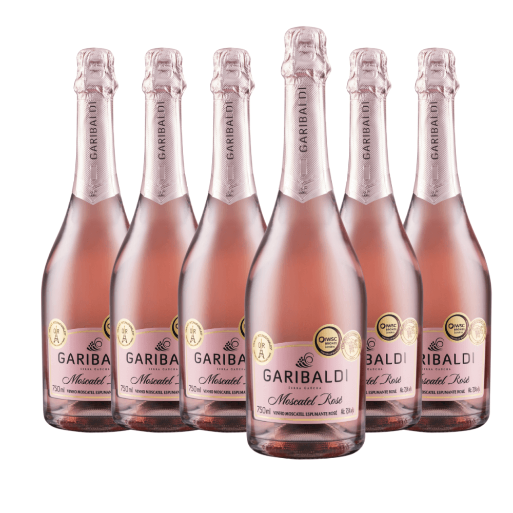 Kit Espumante Garibaldi Moscatel Rosé - 6 Unidades