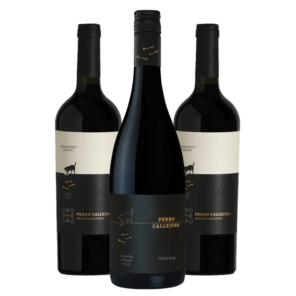 Kit Mosquita Muerta Perro Callejero: 2 Cabernet Franc 1 Pinot Noir