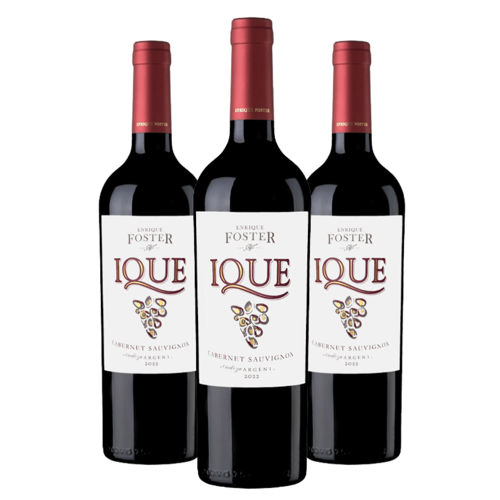 Kit Vinho Enrique Foster Ique Cabernet Sauvignon 2022 - 3 Unidades