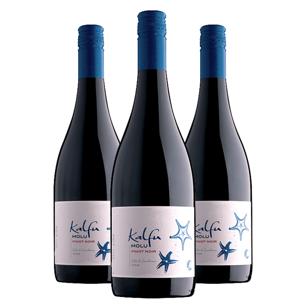 Kit Vinho Ventisquero Kalfu Reserva Molu Pinot Noir - 3 Unidades