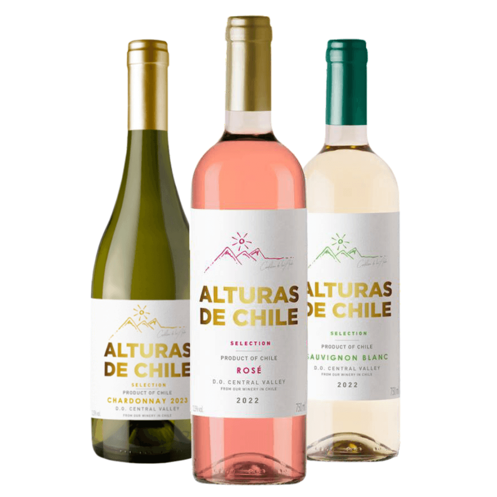 Kit Vinhos Alturas de Chile: Chardonnay, Rosé, Sauvignon Blanc