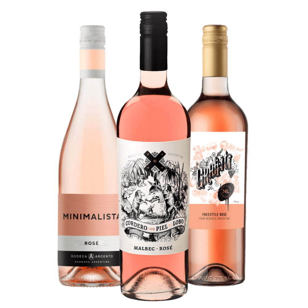 Kit Vinhos Argentinos Rosés: Minimalista, Cordero, Graffiti