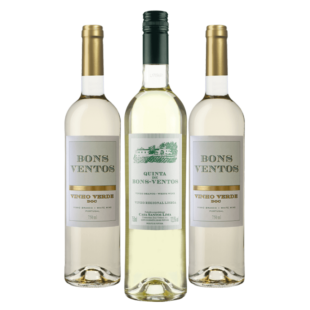 Kit Vinhos Bons Ventos: 1 Branco, 2 Vinho Verde