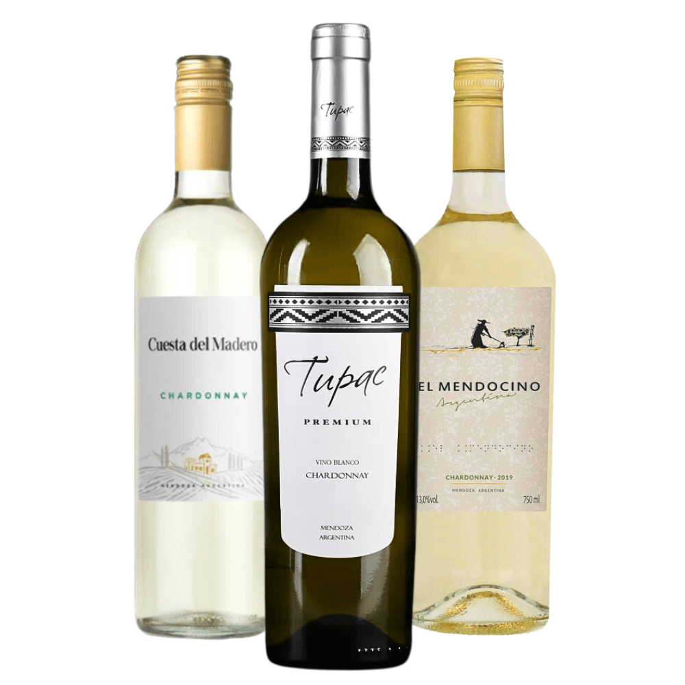 Kit Vinhos Brancos Argentinos: Cuesta del Madero, Tupac, El Mendocino