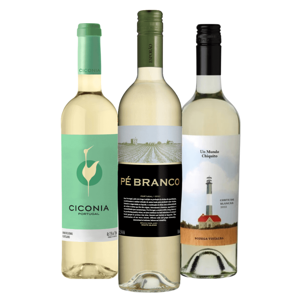 Kit Vinhos Brancos: Ciconia, Pé Branco, Un Mundo Chiquito