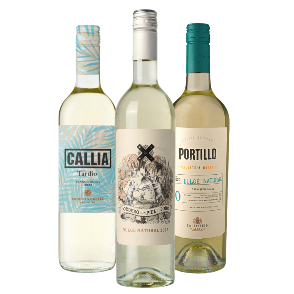 Kit Vinhos Brancos Doces: Callia, Cordero con Piel de Lobo, Portillo
