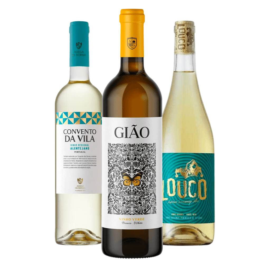 Kit Vinhos Brancos Portugal: Convento da Vila, Gião, Louco