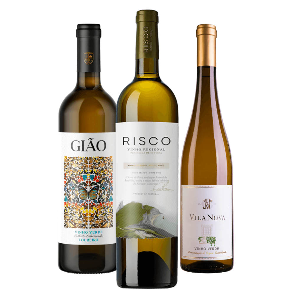 Kit Vinhos Brancos Portugal: Gião Loureiro, Risco, Vila Nova 