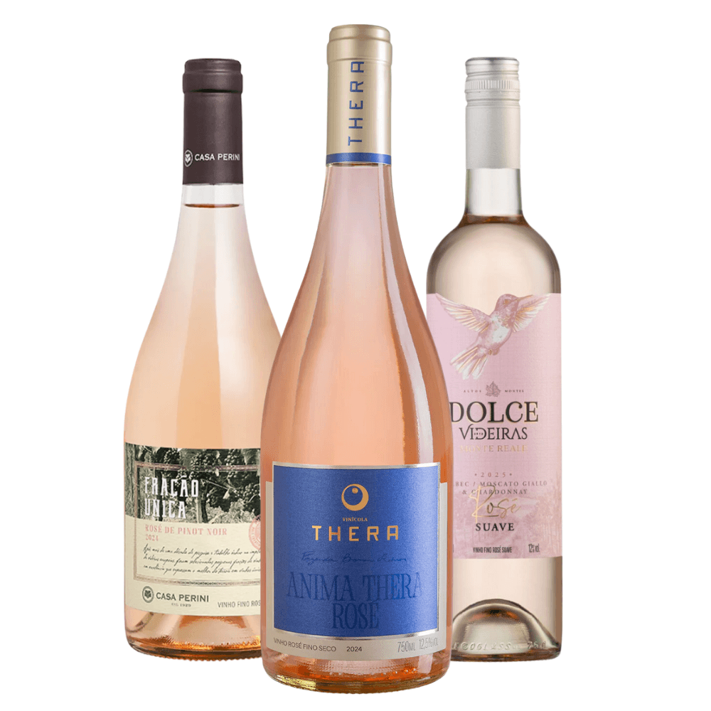Kit Vinhos Brasileiros Rosé - 3 Unidades