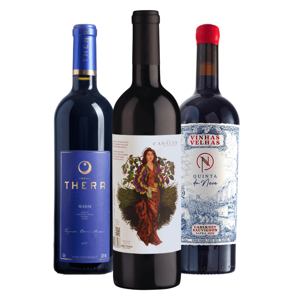 Kit Vinhos Brasileiros: Thera, Casaeva, Quinta da Neve