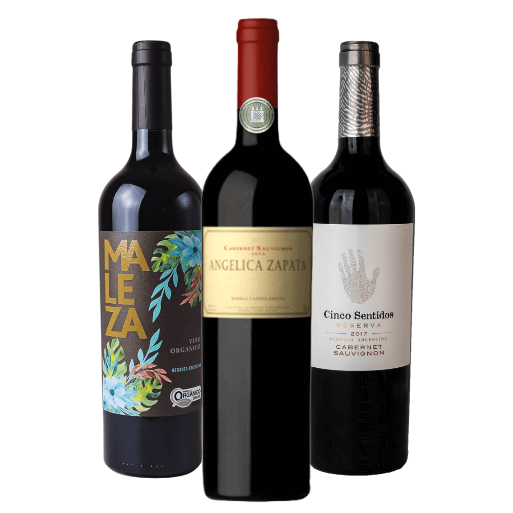 Kit Vinhos Cabernet Sauvignon: Maleza, Angelica Zapata, Cinco Sentidos