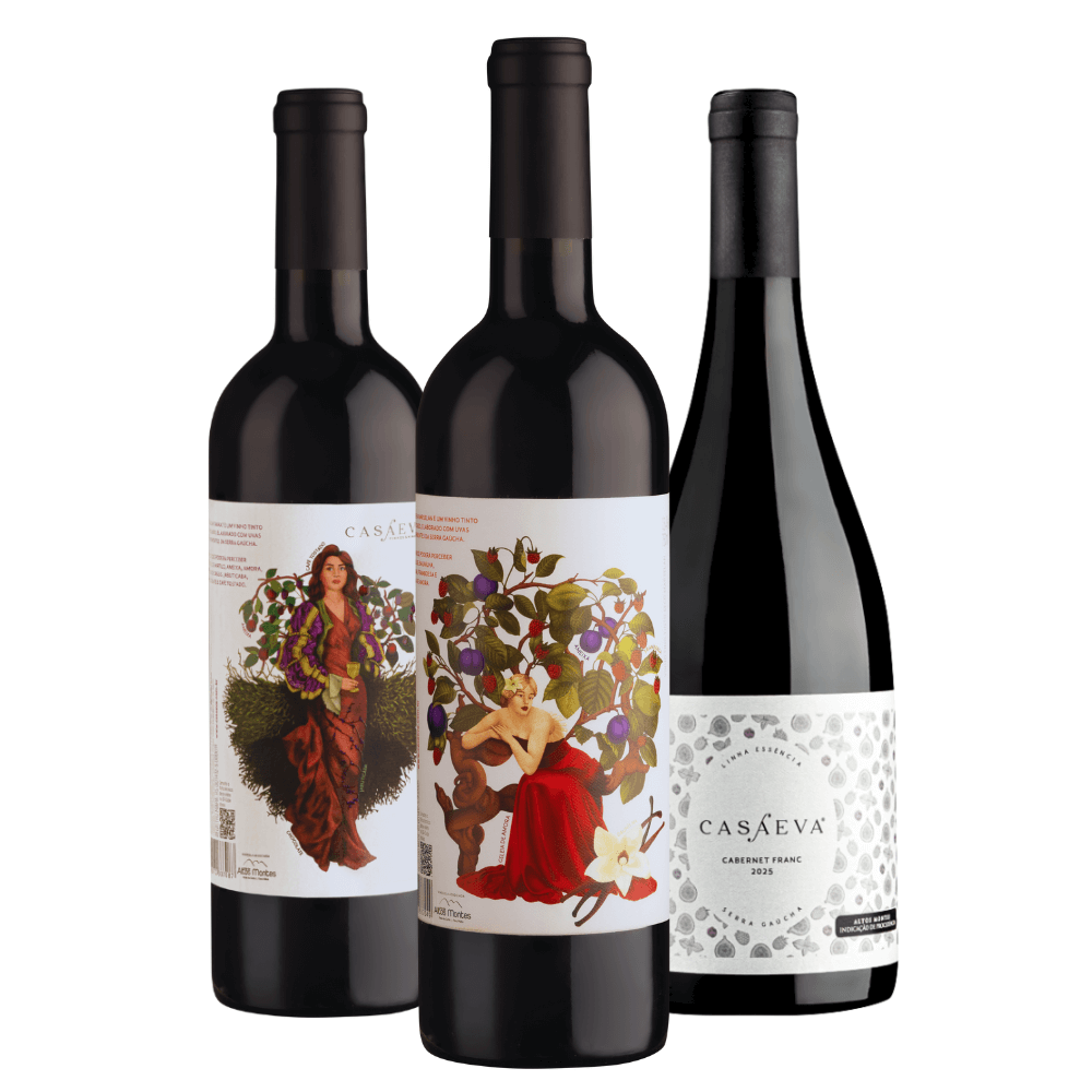 Kit Vinhos Casa Eva: Marselan, Tannat, Cabernet Franc