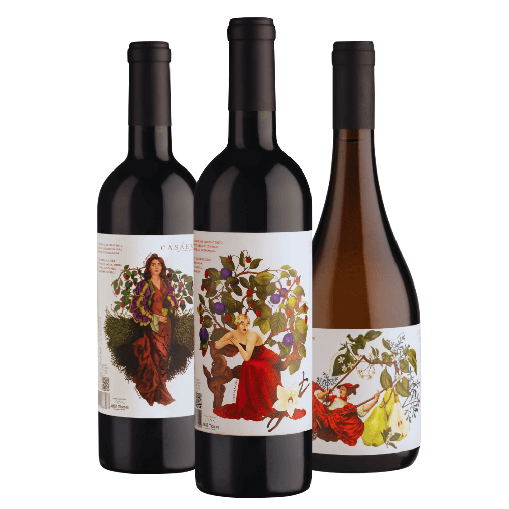 Kit Vinhos Casa Eva: Tannat, Marselan, Viognier