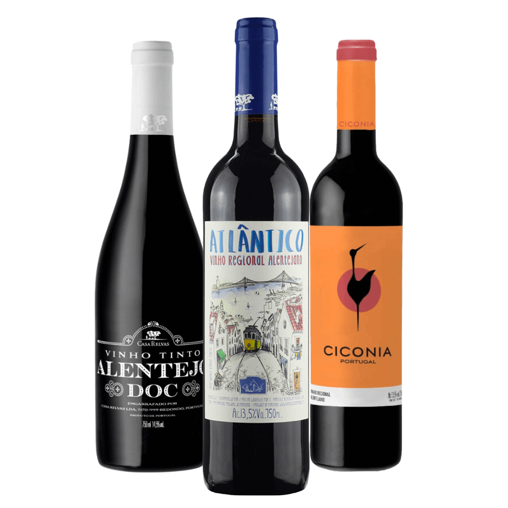 Kit Vinhos Casa Relvas: DOC Alentejo, Atlântico, Ciconia
