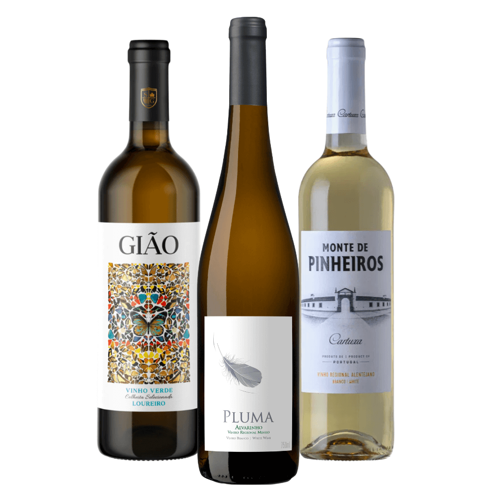 Kit Vinhos de Portugal: Gião Loureiro, Pluma Alvarinho, Monte de Pinheiros