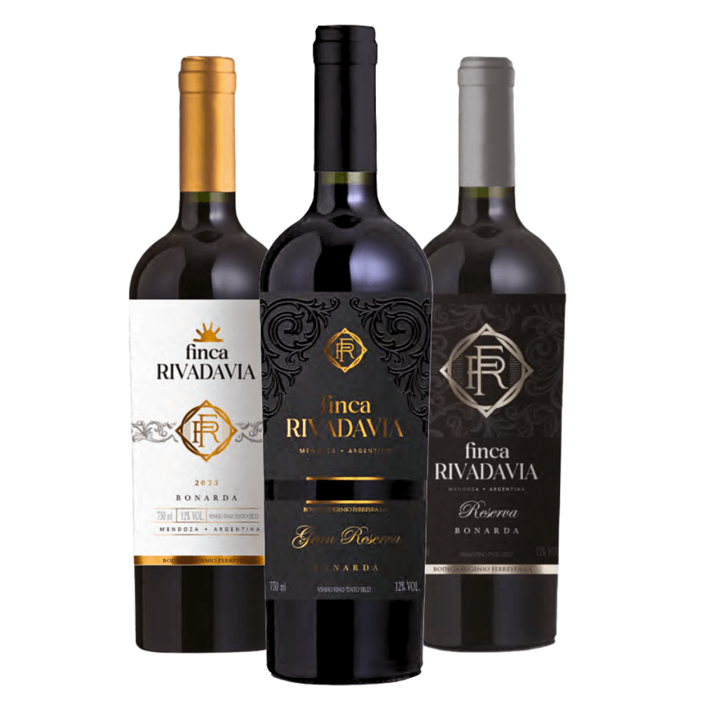Kit Vinhos Finca Rivadavia Bonarda - 3 Unidades