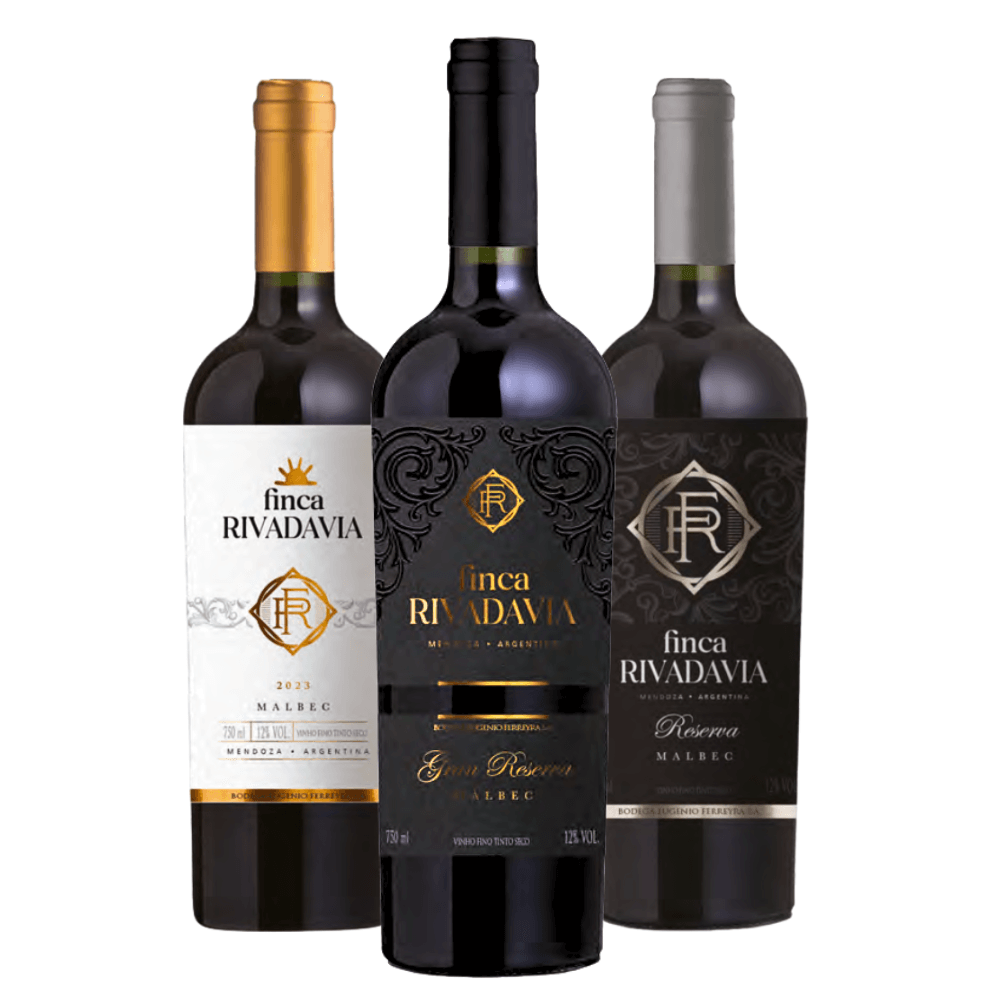 Kit Vinhos Finca Rivadavia Malbec - 3 Unidades