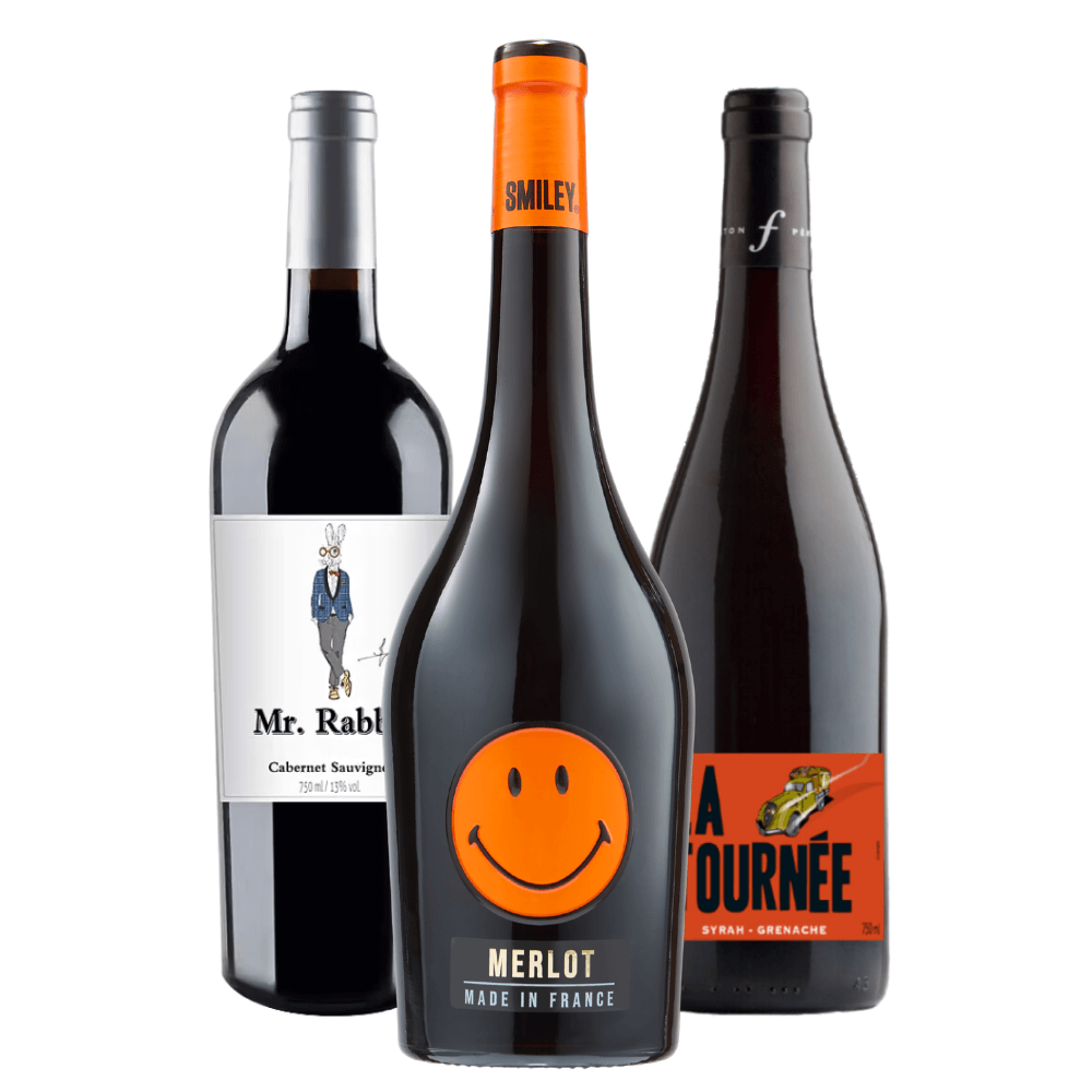 Kit Vinhos Franceses: Mr Rabbit, Smiley, La Tournee