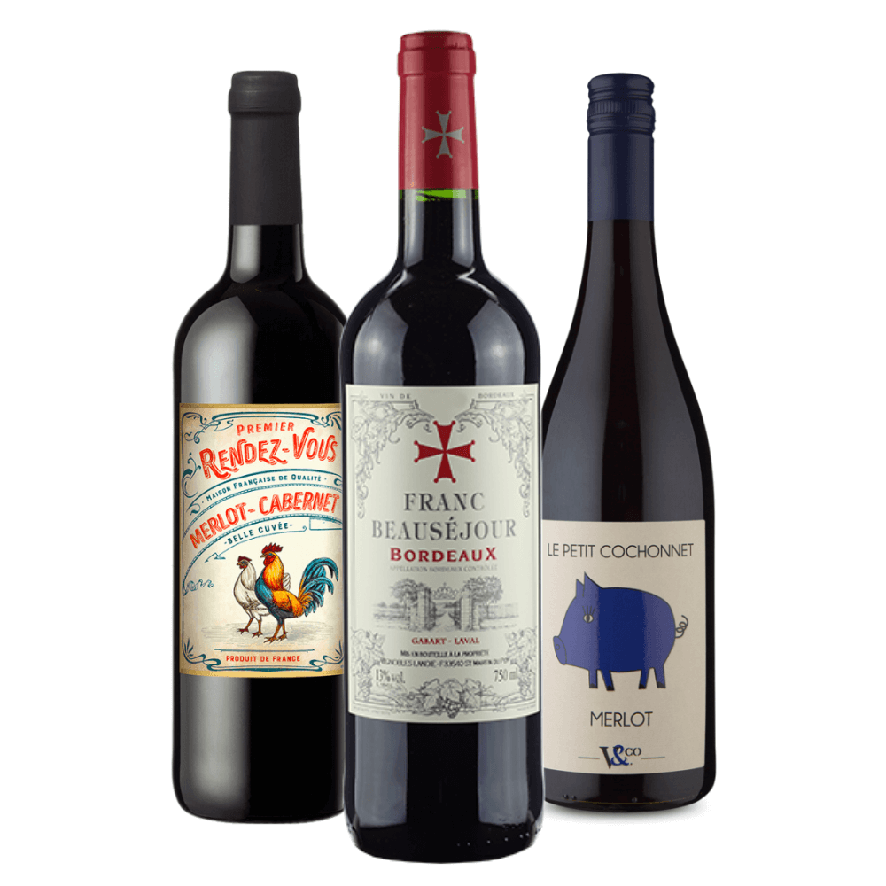 Kit Vinhos Franceses: Rendez Vous, Franc Beauséjour, Le Petit Cochonnet
