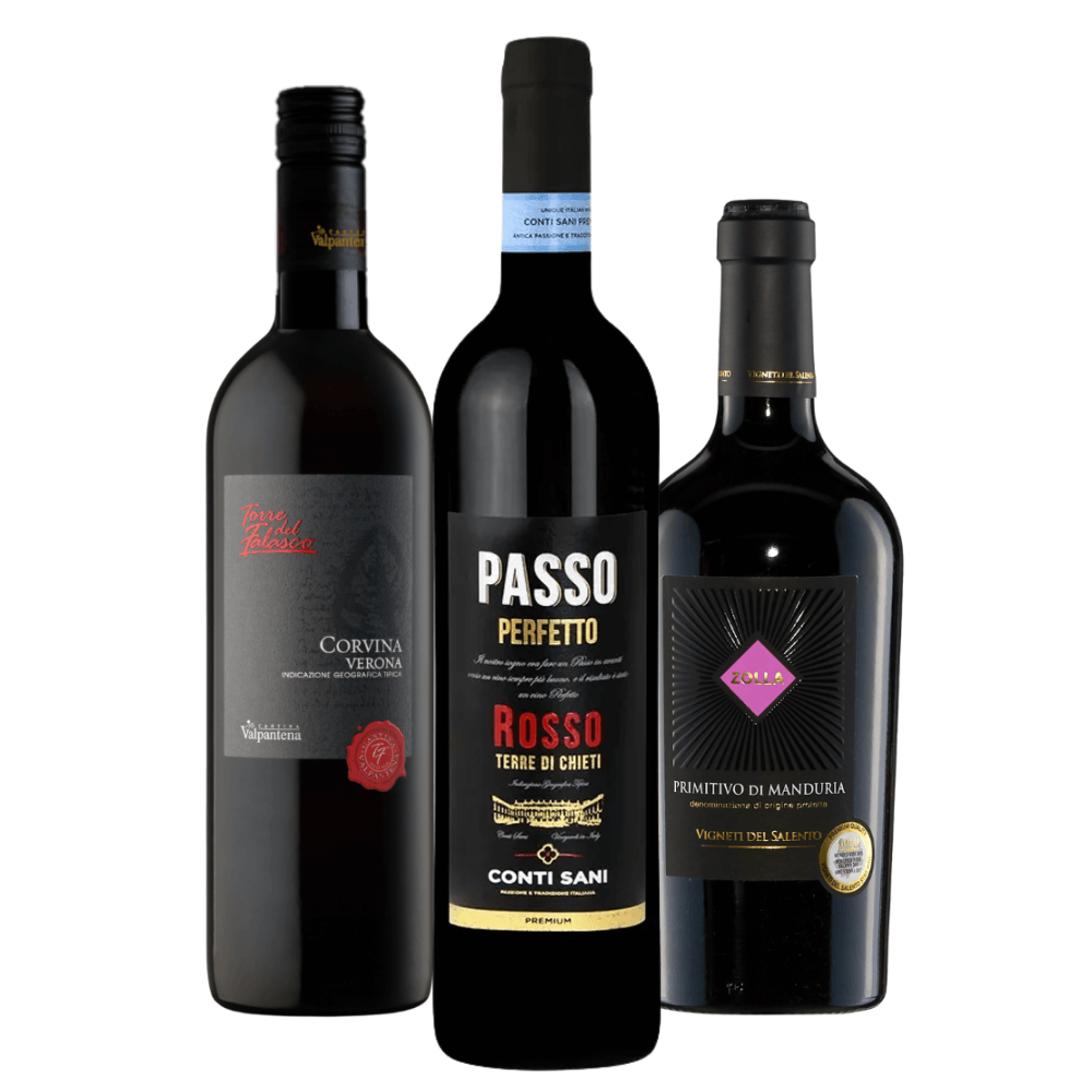 Kit Vinhos Italianos: Verona, Terre di Chieti, Manduria