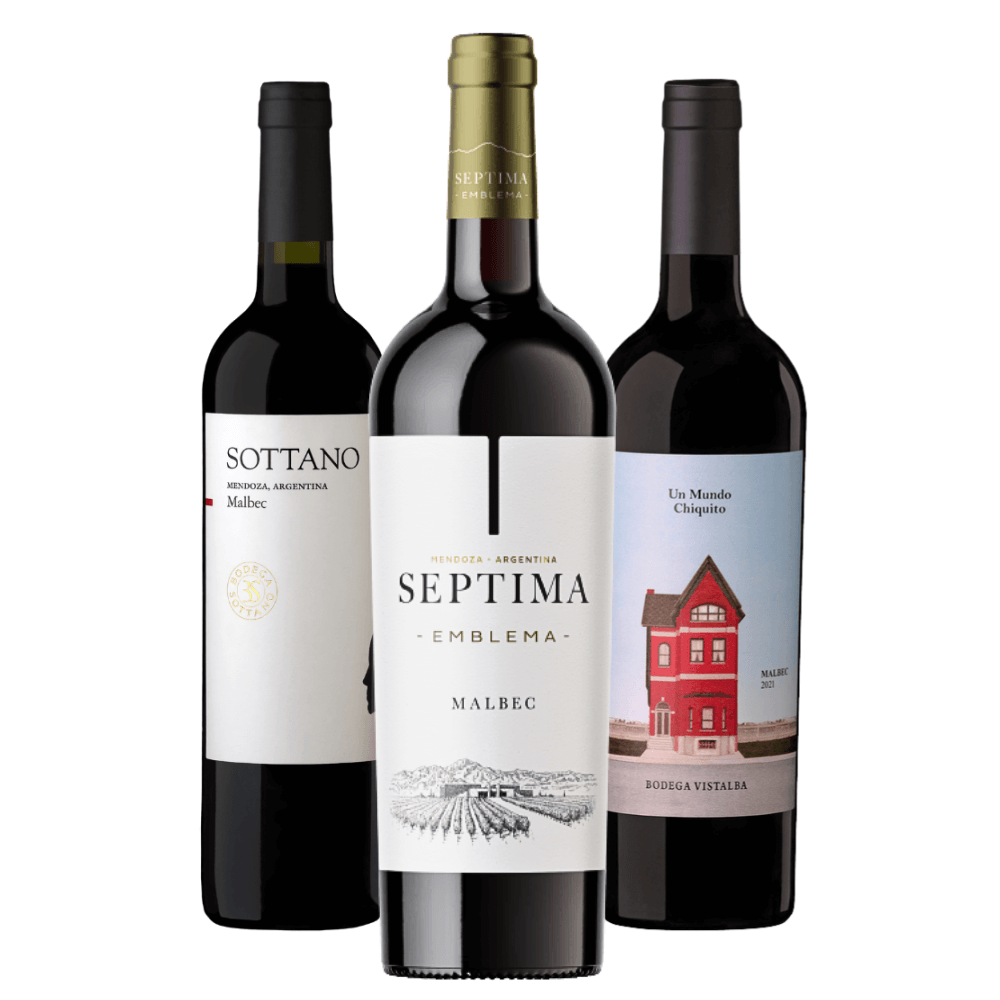 Kit Vinhos Malbec Argentinos: Sottano, Septima, Vistalba