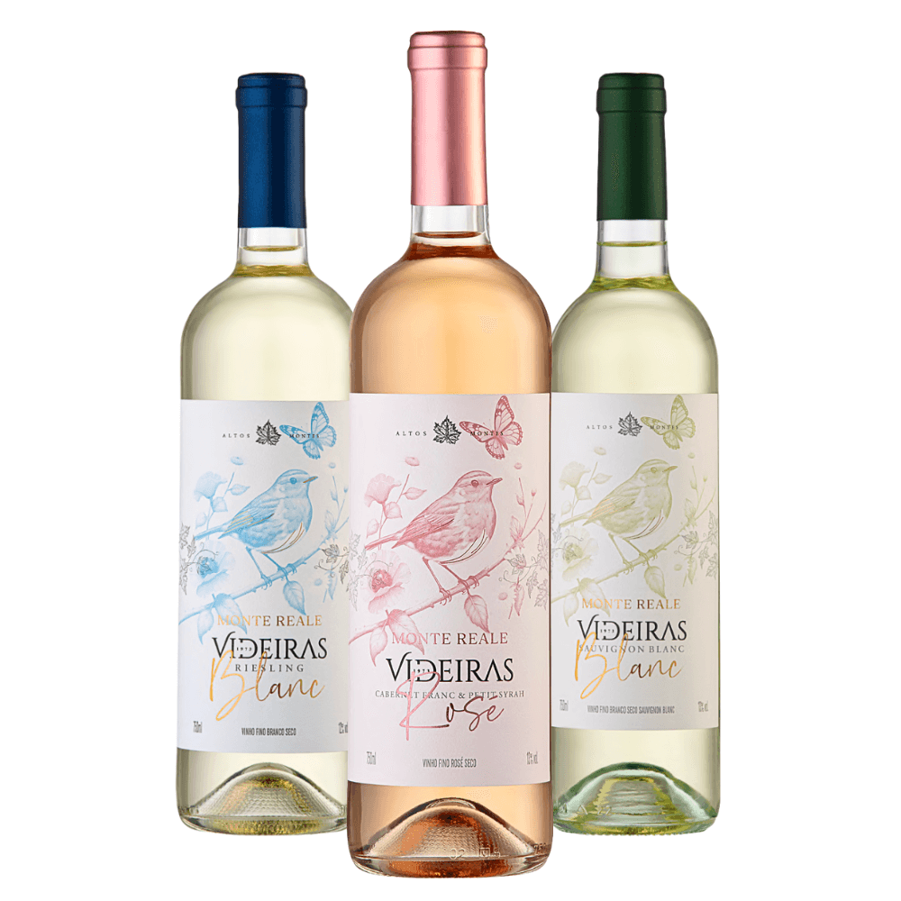 Kit Vinhos Monte Reale: Riesling, Rosé, Sauvignon Blanc