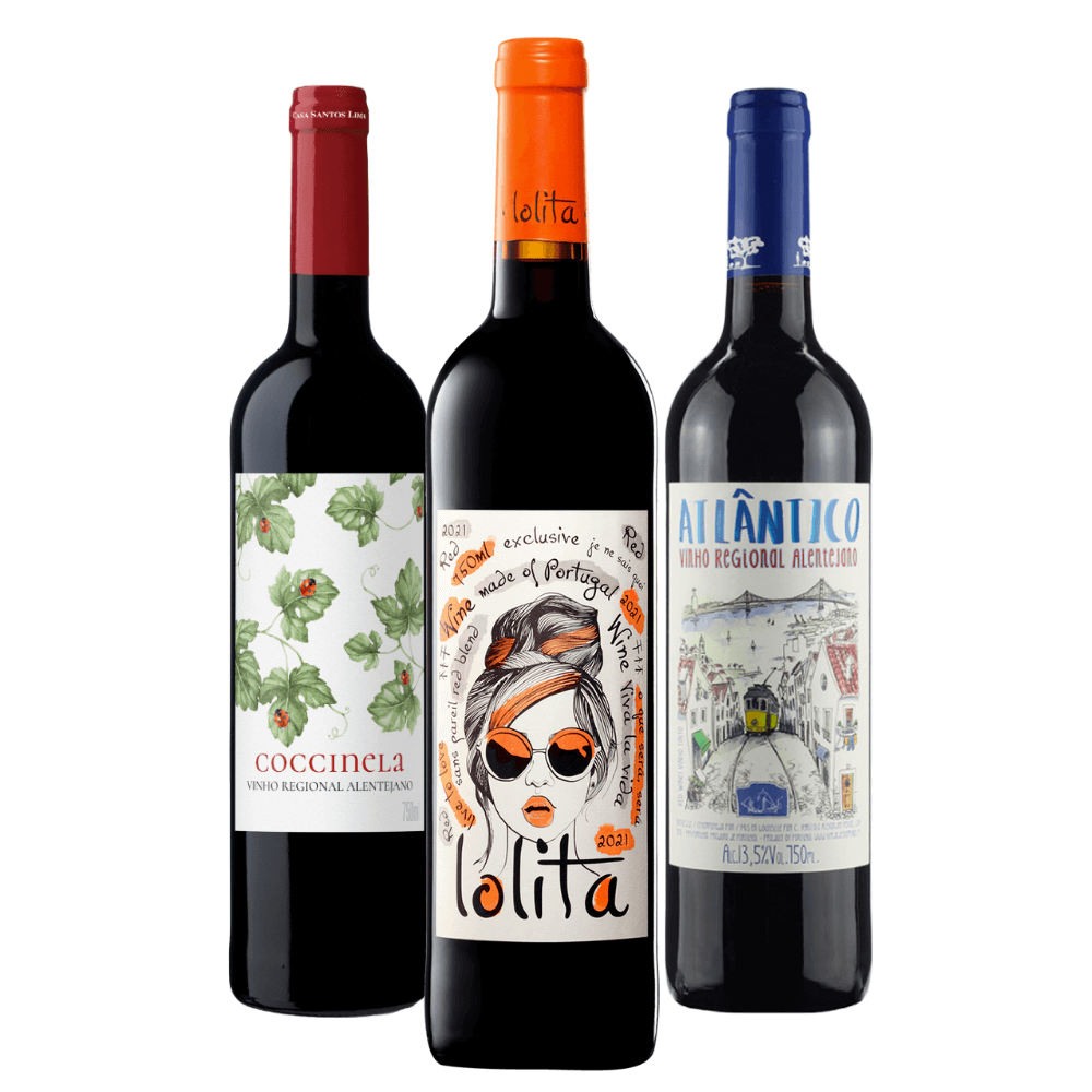 Kit Vinhos Portugal: Coccinela, Lolita, Atlântico