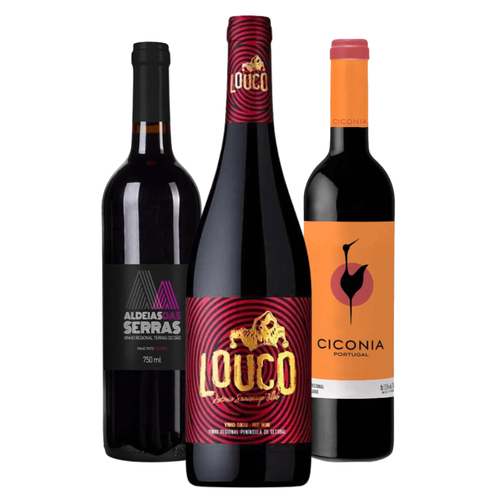 Kit Vinhos Portugueses: Aldeias das Serras, Louco, Ciconia