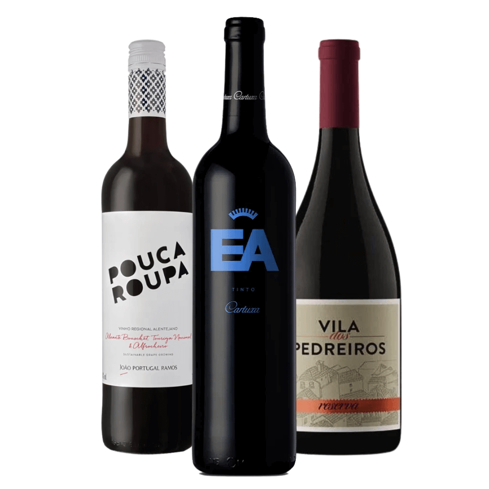 Kit Vinhos Portugueses: Pouca Roupa, EA Cartuxa, Vila dos Pedreiros
