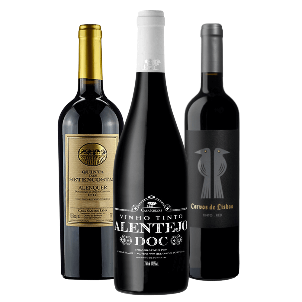 Kit Vinhos Portugueses: Quinta das Setencostas, Casa Relvas, Corvos de Lisboa