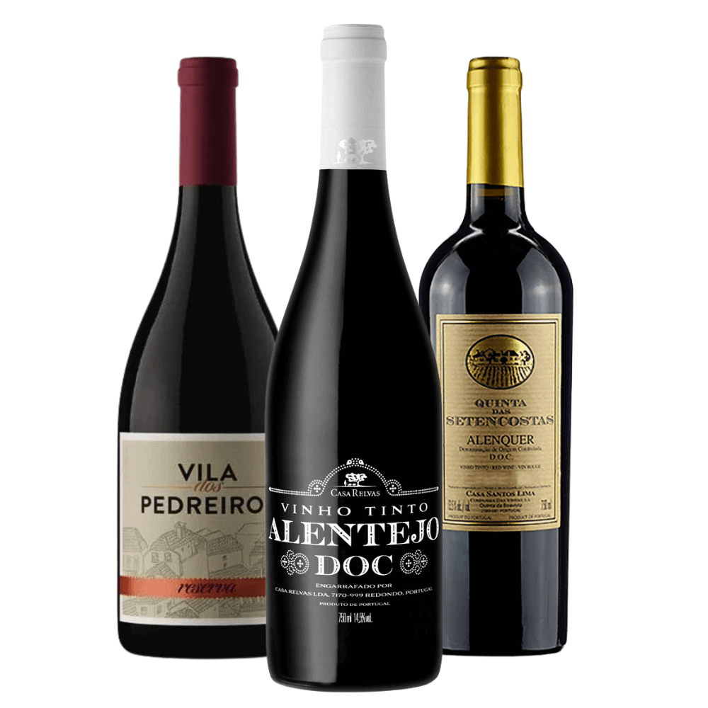 Kit Vinhos Portugueses: Vila dos Pedreiros, Casa Relvas, Quinta das Setencostas