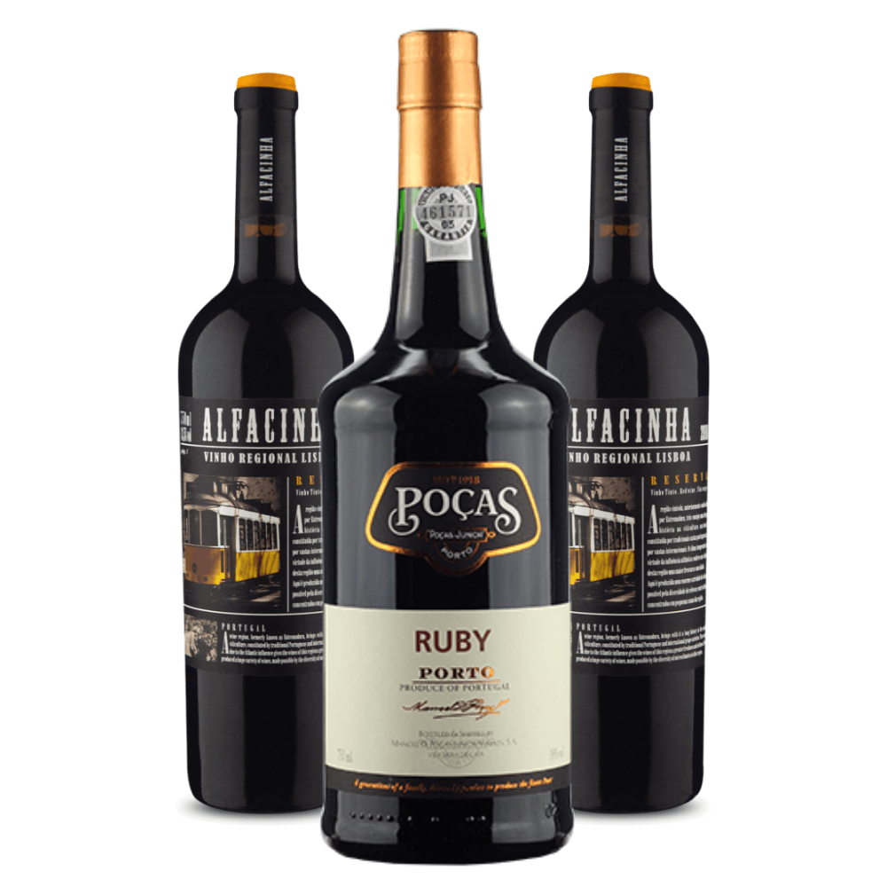 Kit Vinhos Portugueses: Vinho do Porto Ruby, Alfacinha Reserva