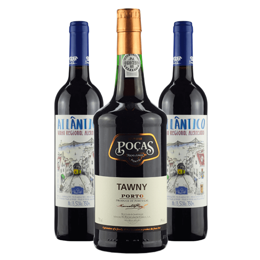 Kit Vinhos Portugueses: Vinho do Porto Tawny, Atlântico Alentejo