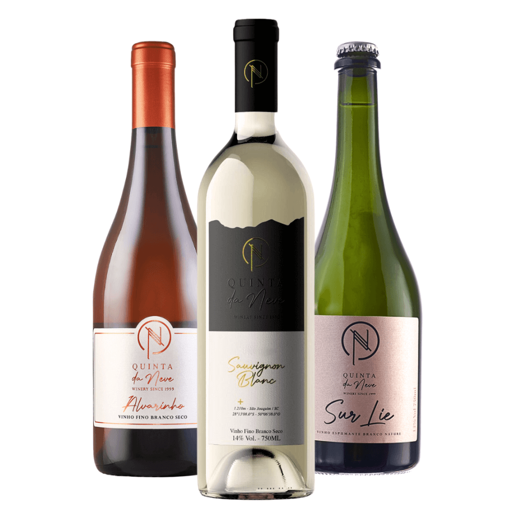 Kit Vinhos Quinta da Neve: Alvarinho, Sauvignon Blanc, Sur Lie