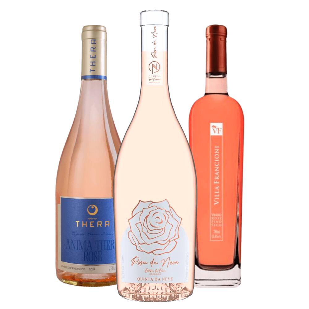 Kit vinhos Rosés Catarinenses: Thera, Quinta da Neve, Villa Francioni