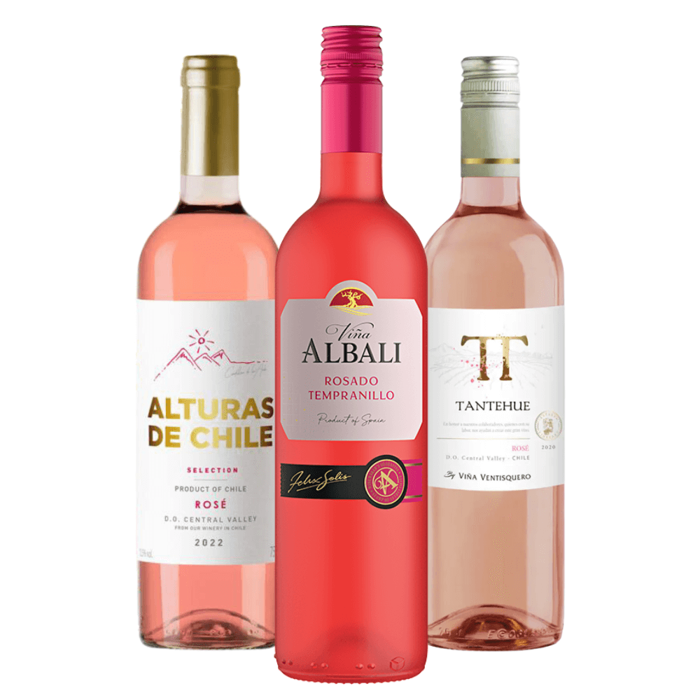Kit Vinhos Rosés: Tantehue, Albali, Alturas de Chile