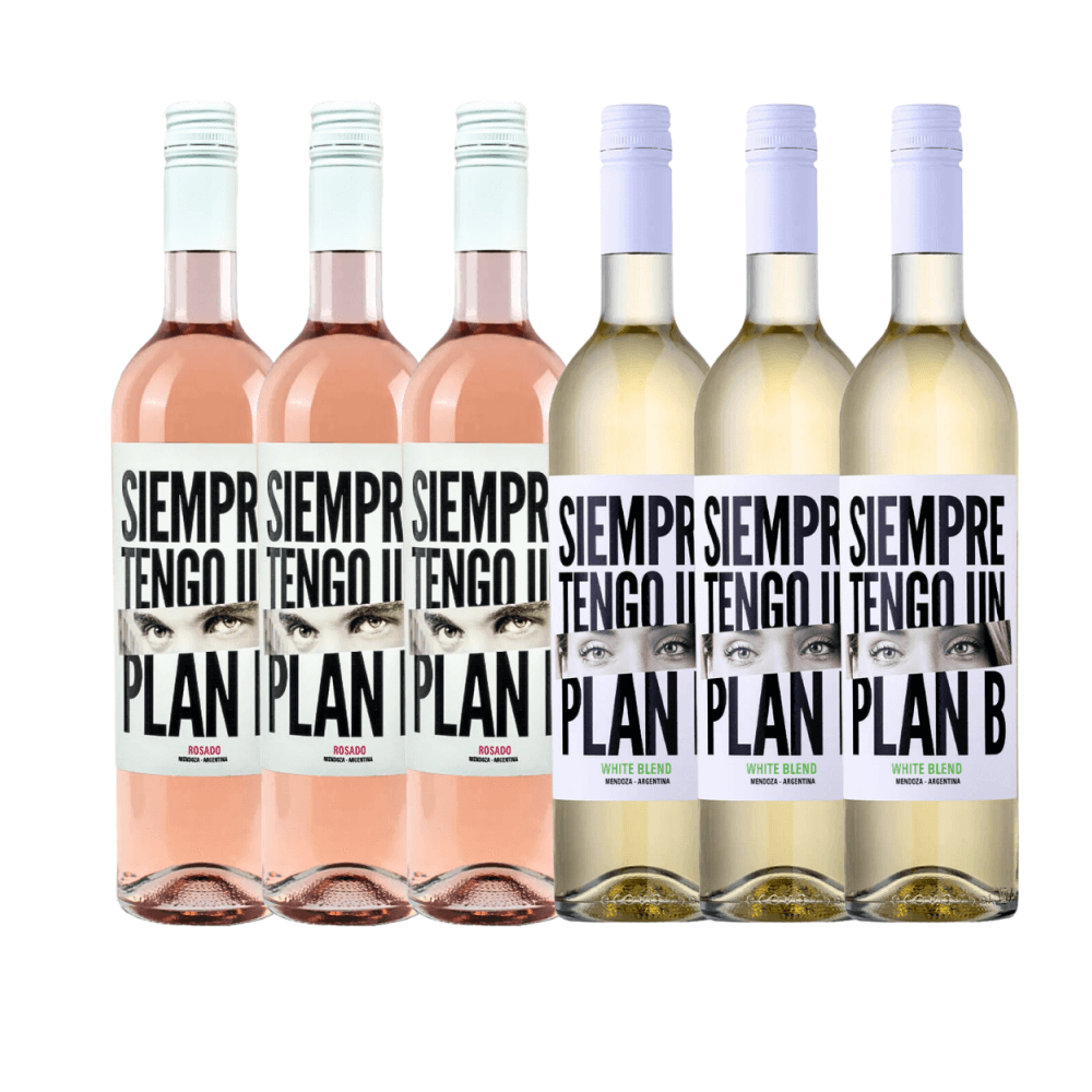Kit Vinhos Siempre Tengo Un Plan B: 3 Rosé, 3 Sauvignon Blanc