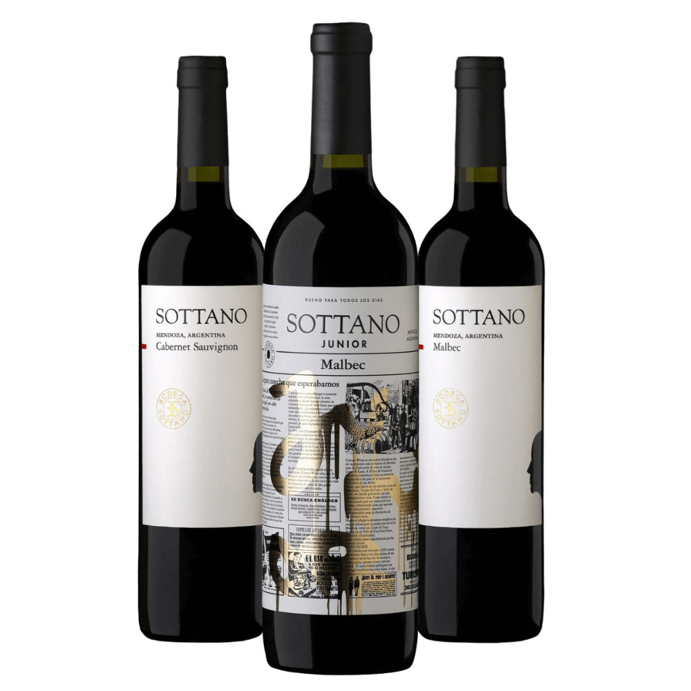 Kit Vinhos Sottano: Cabernet Sauvignon, Malbec, Junior Malbec