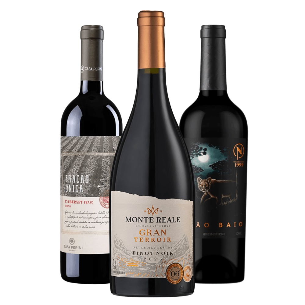 Kit Vinhos Tintos Brasileiros - 3 Unidades
