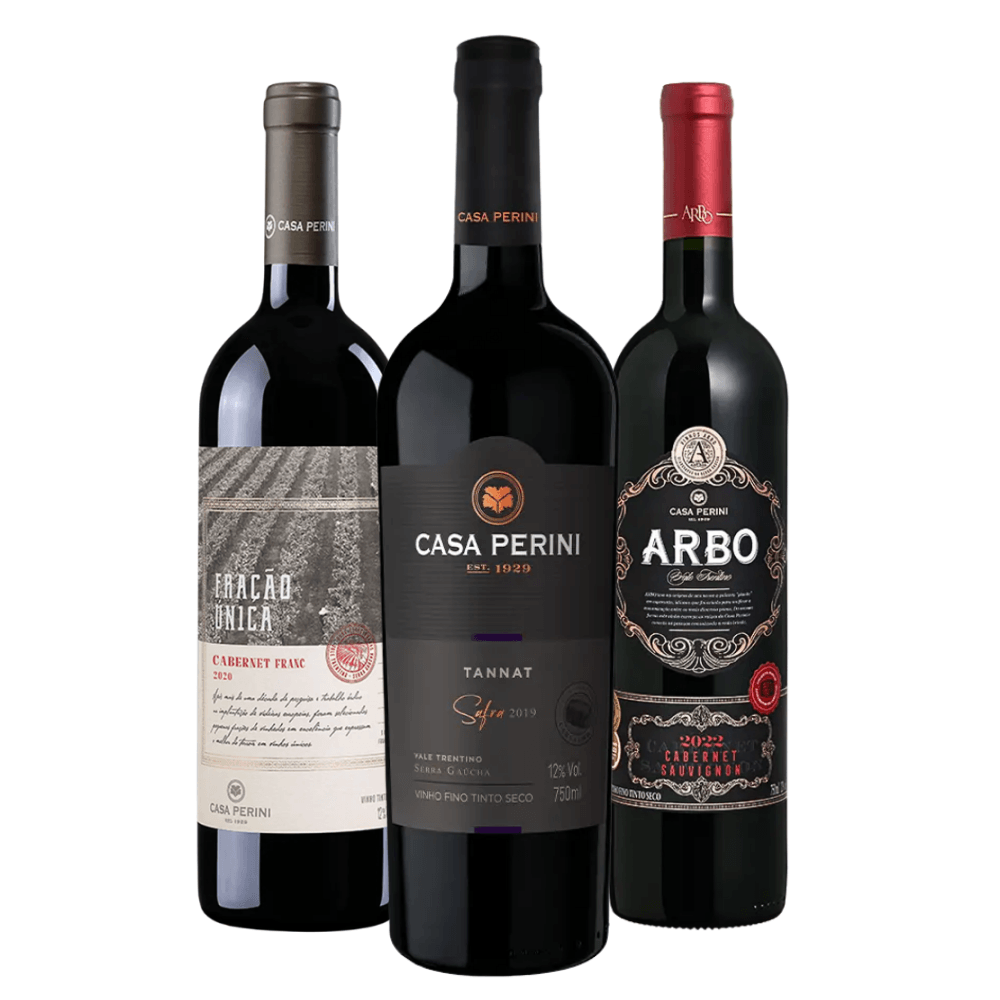 Kit Vinhos Tintos Casa Perini - 3 Unidades