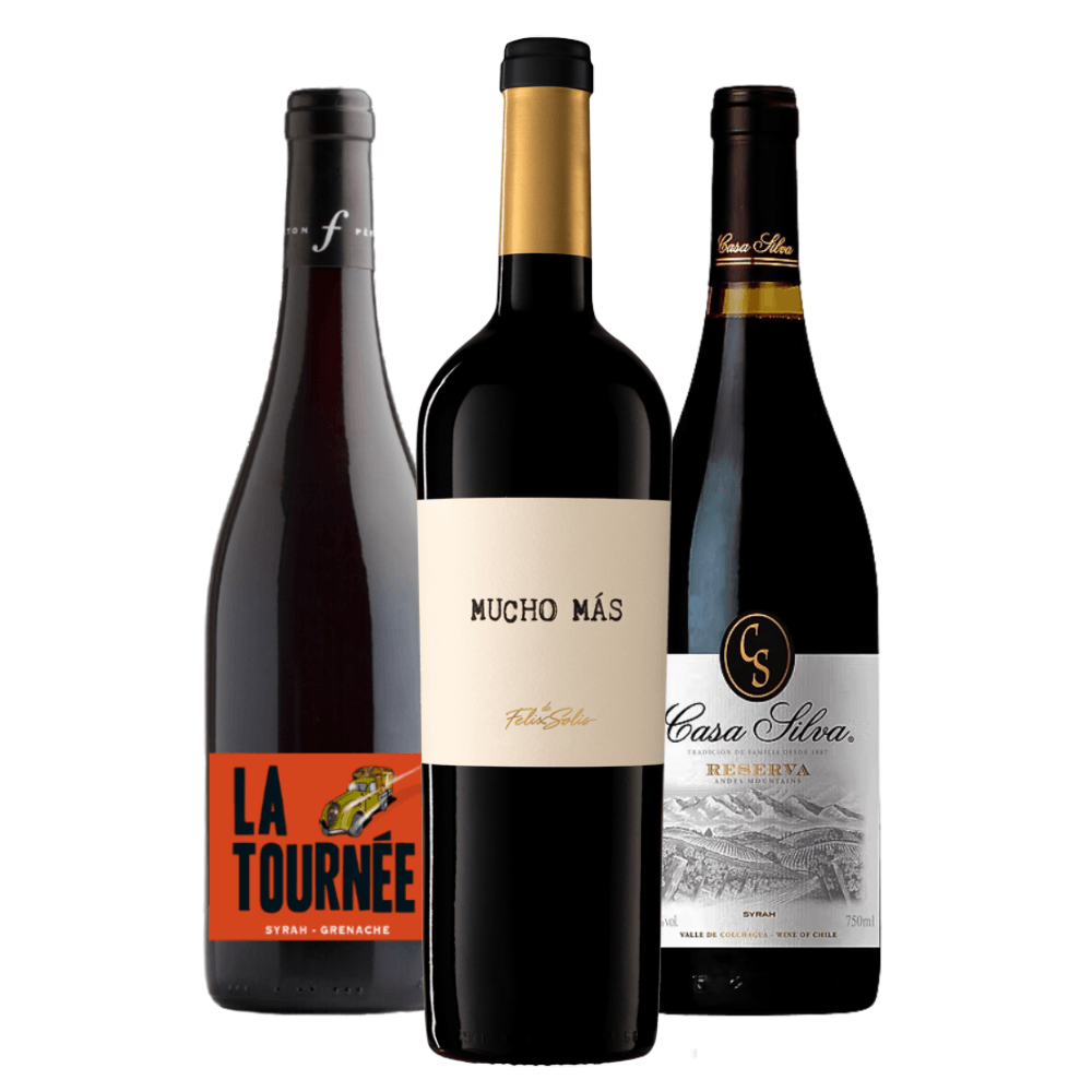 Kit Vinhos Tintos: França, Espanha, Chile