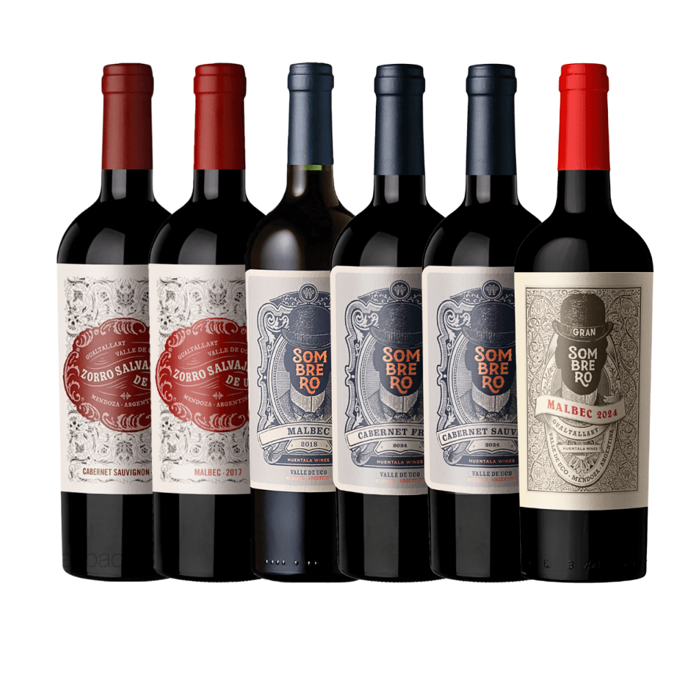 Kit Vinhos Tintos Huentala Wines - 6 Unidades